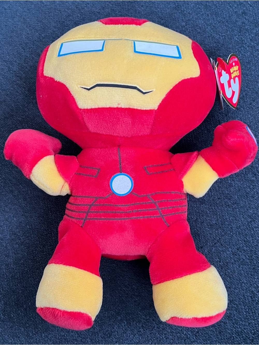 Ty Beanie Baby Iron Man Plush Superhero Stuffed Toy Marvel 2023